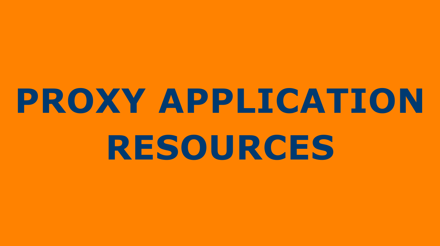 PROXY APPLICATION RESOURCES